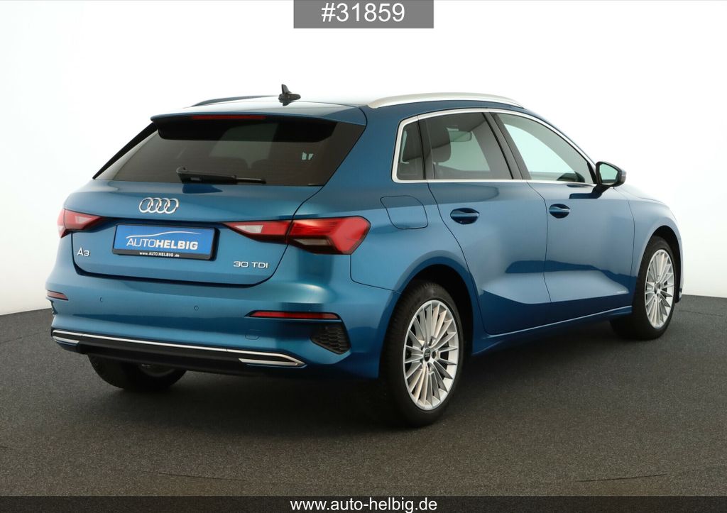 Audi A3 2023 г. Синий, пробег 53700 км