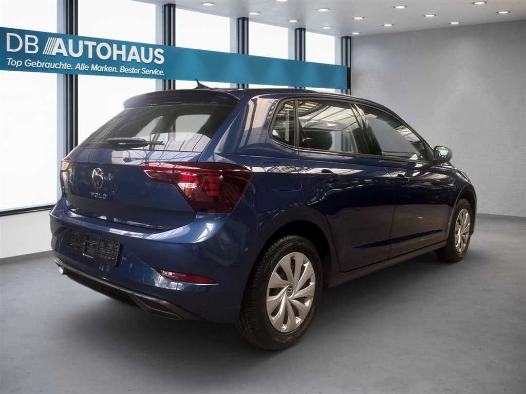 Volkswagen Polo 2023 г. Синий, пробег 44362 км