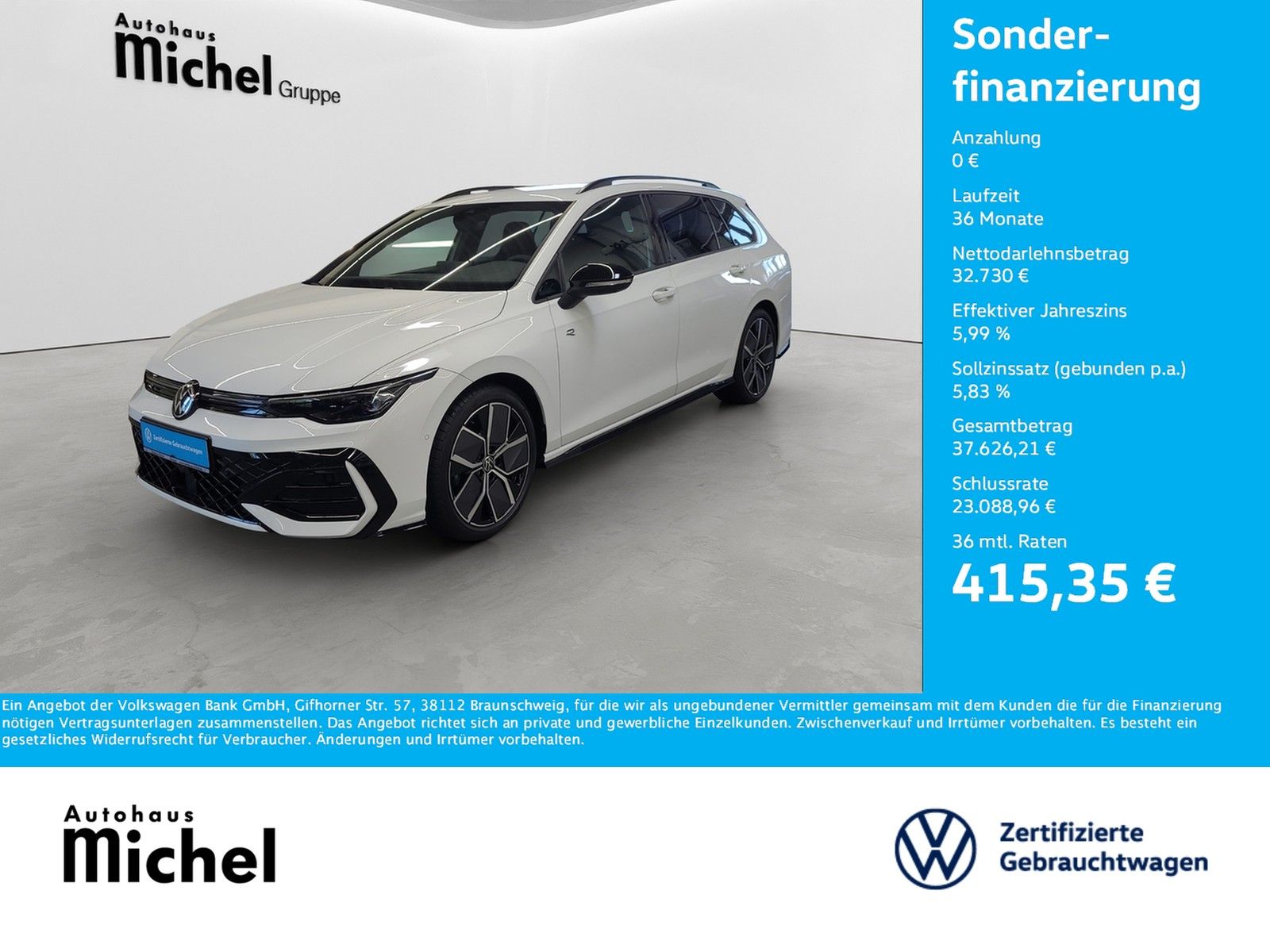 Volkswagen Golf 2025 г. Белый, пробег 26200 км