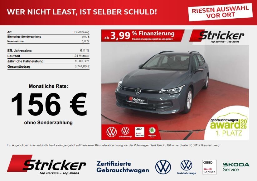 Volkswagen Golf 2025 г. Серый, пробег 28890 км