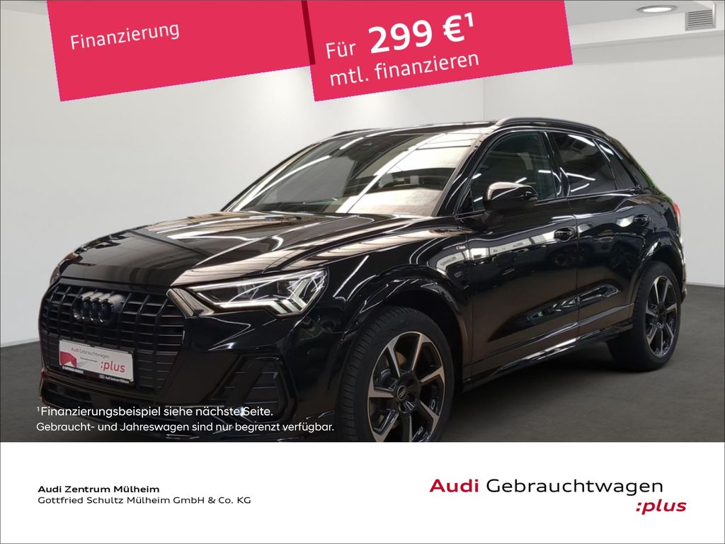Audi Q3 2023 г. Чёрный, пробег 50467 км