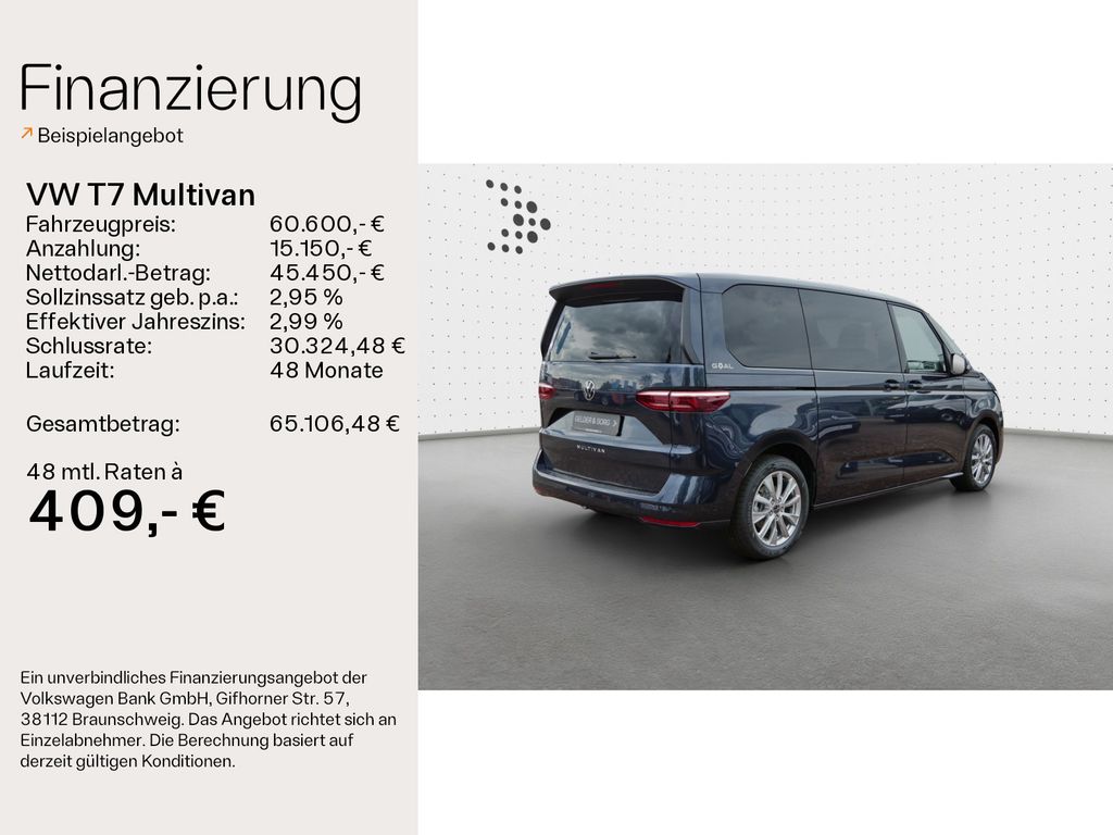 Volkswagen T7 MULTIVAN 2026 г. Синий, пробег 1050 км