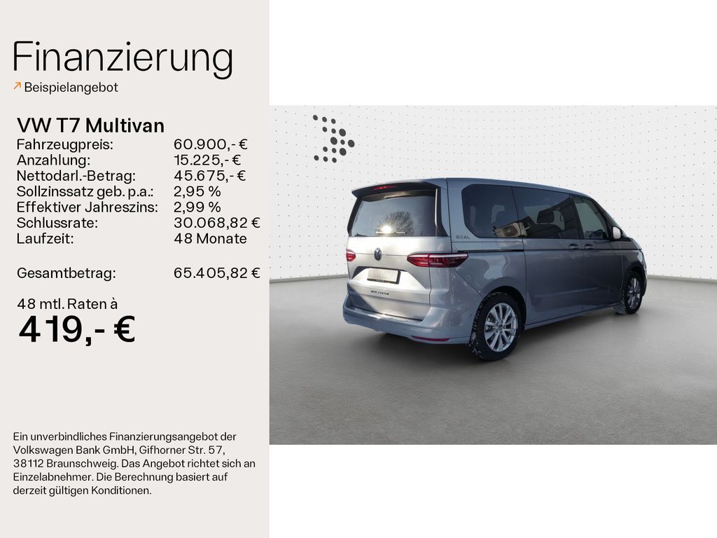 Volkswagen T7 MULTIVAN 2026 г. Серебристый, пробег 1050 км