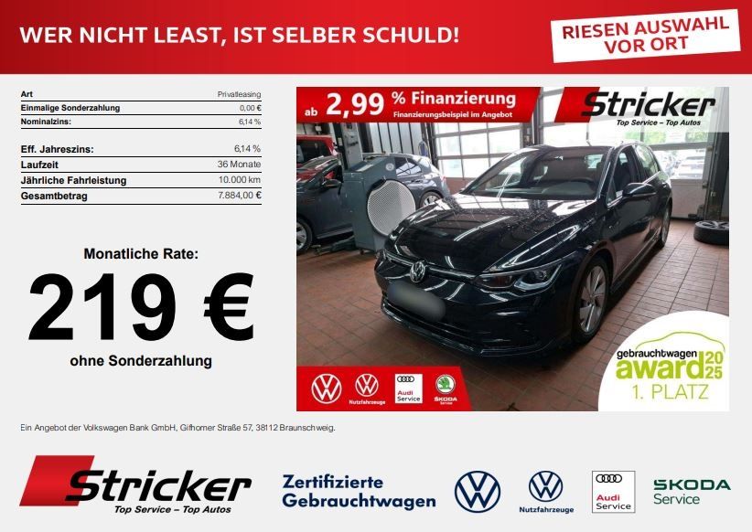 Volkswagen Golf 2024 г. Чёрный, пробег 34765 км