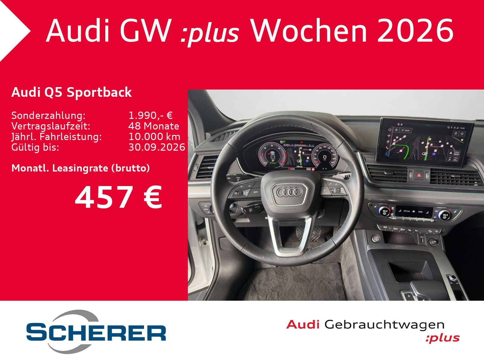 Audi Q5 2025 г. Белый, пробег 23221 км