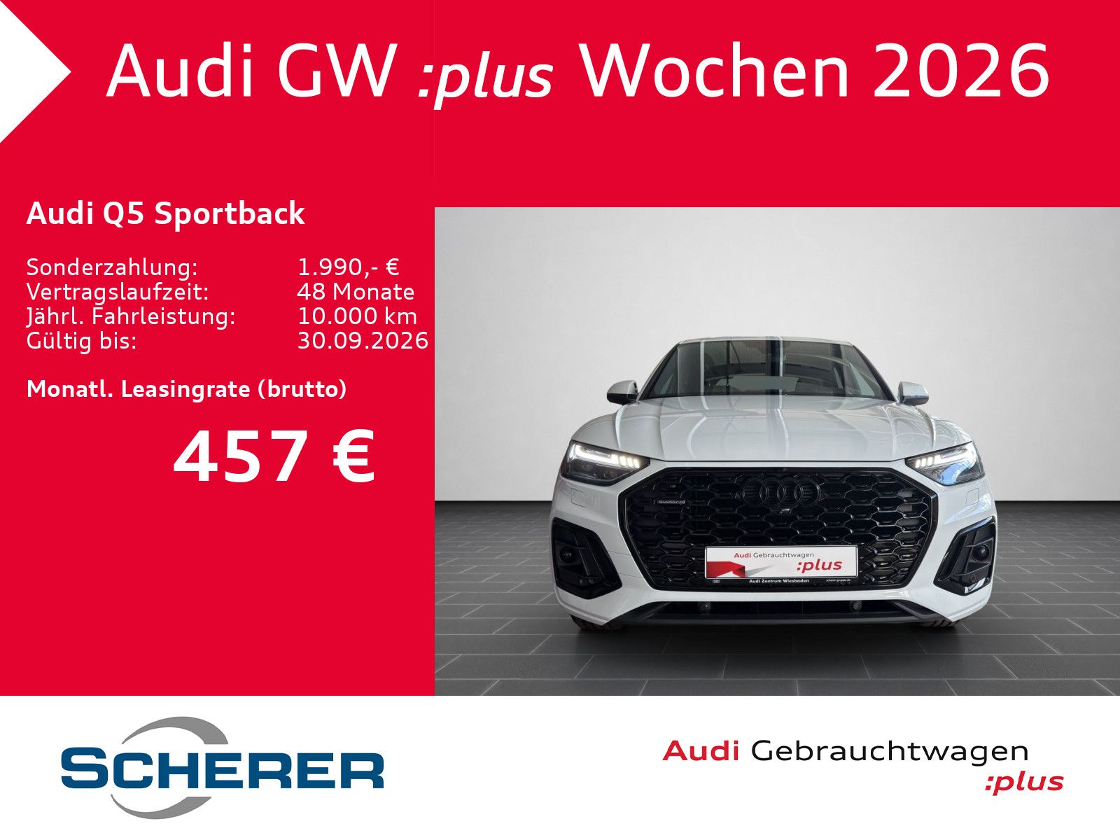 Audi Q5 2025 г. Белый, пробег 23221 км