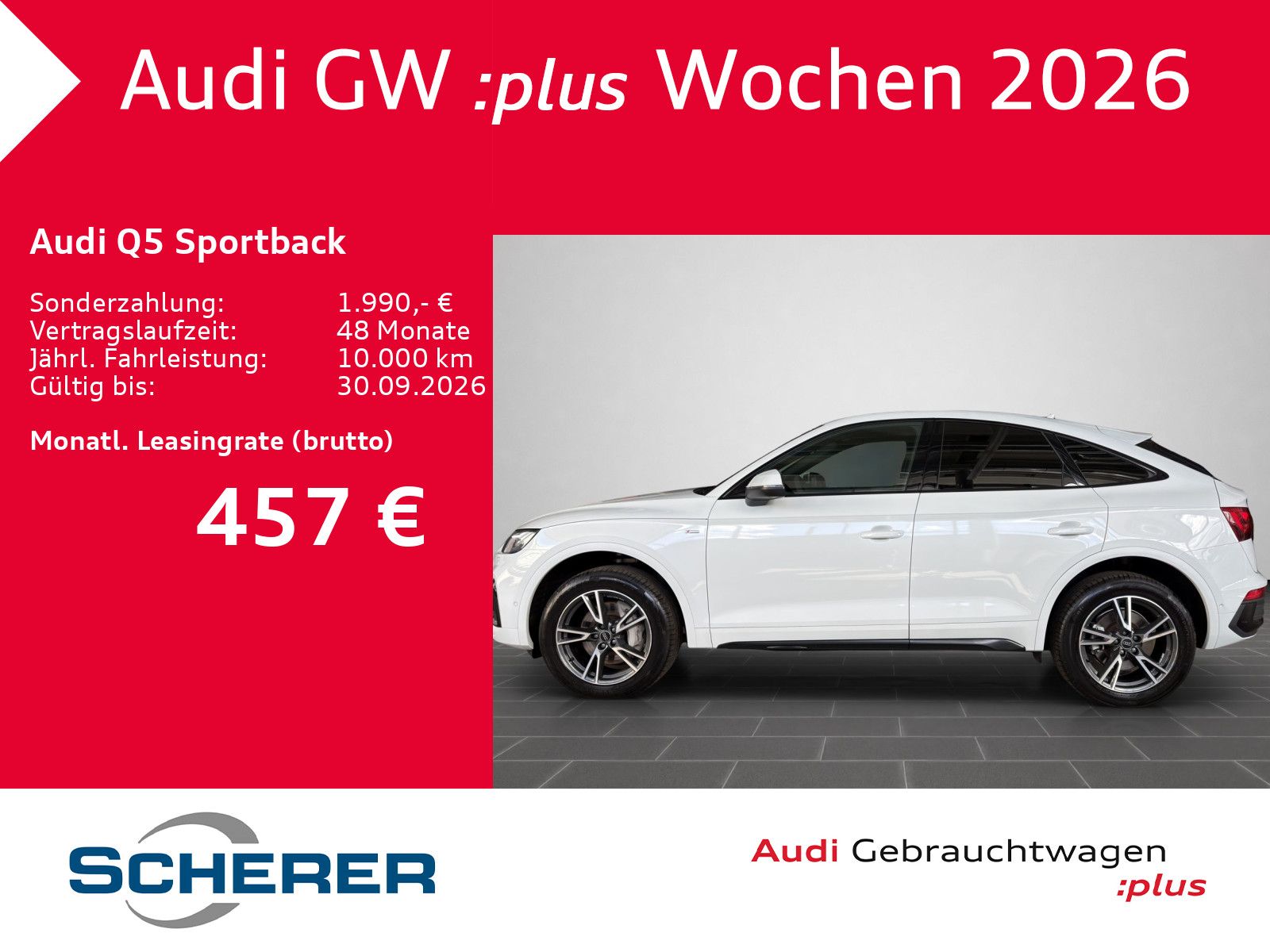 Audi Q5 2025 г. Белый, пробег 23221 км