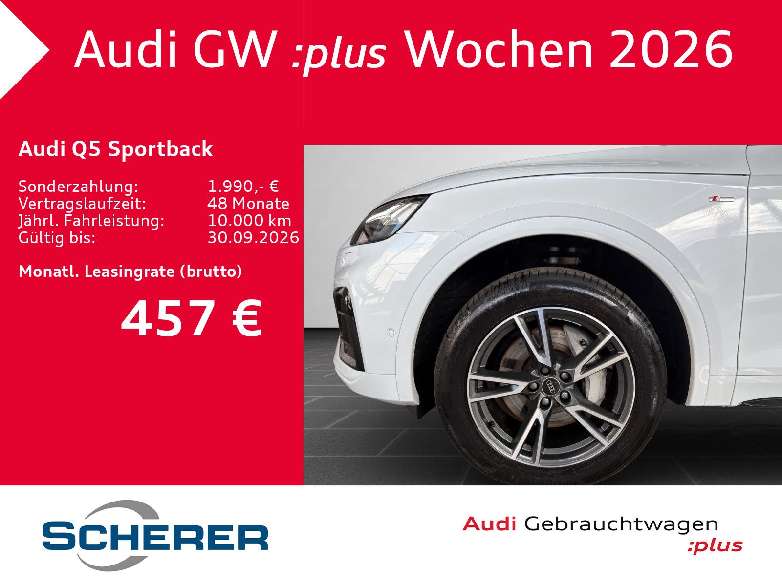 Audi Q5 2025 г. Белый, пробег 23221 км