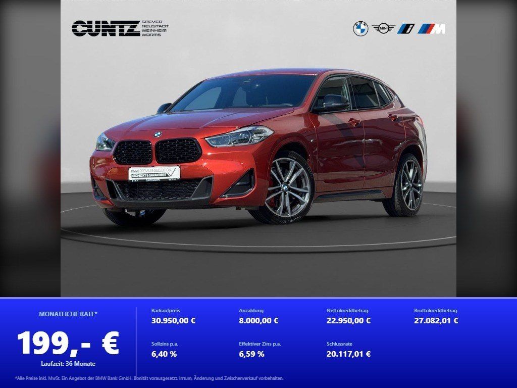 BMW X2 2022 г. Оранжевый, пробег 48089 км
