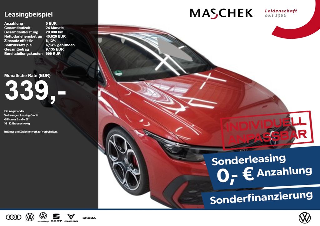 Volkswagen Golf 2026 г. Красный, пробег 1800 км