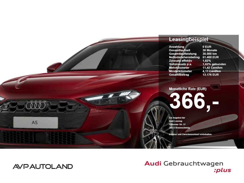 Audi A5 2025 г. Красный, пробег 1459 км