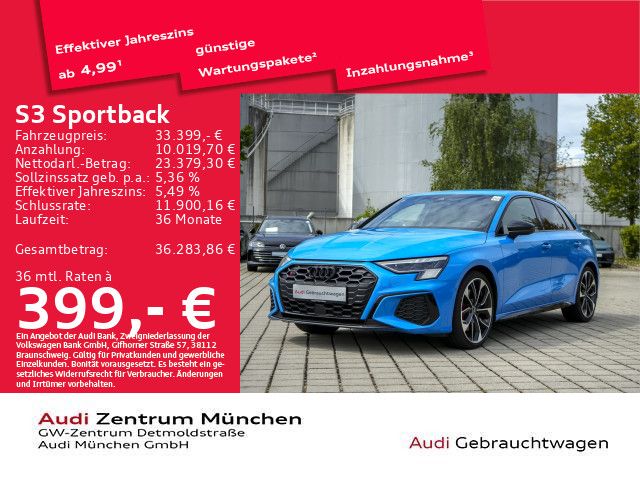 Audi S3 2023 г. Синий, пробег 55959 км