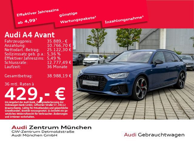 Audi A4 2024 г. Синий, пробег 32892 км