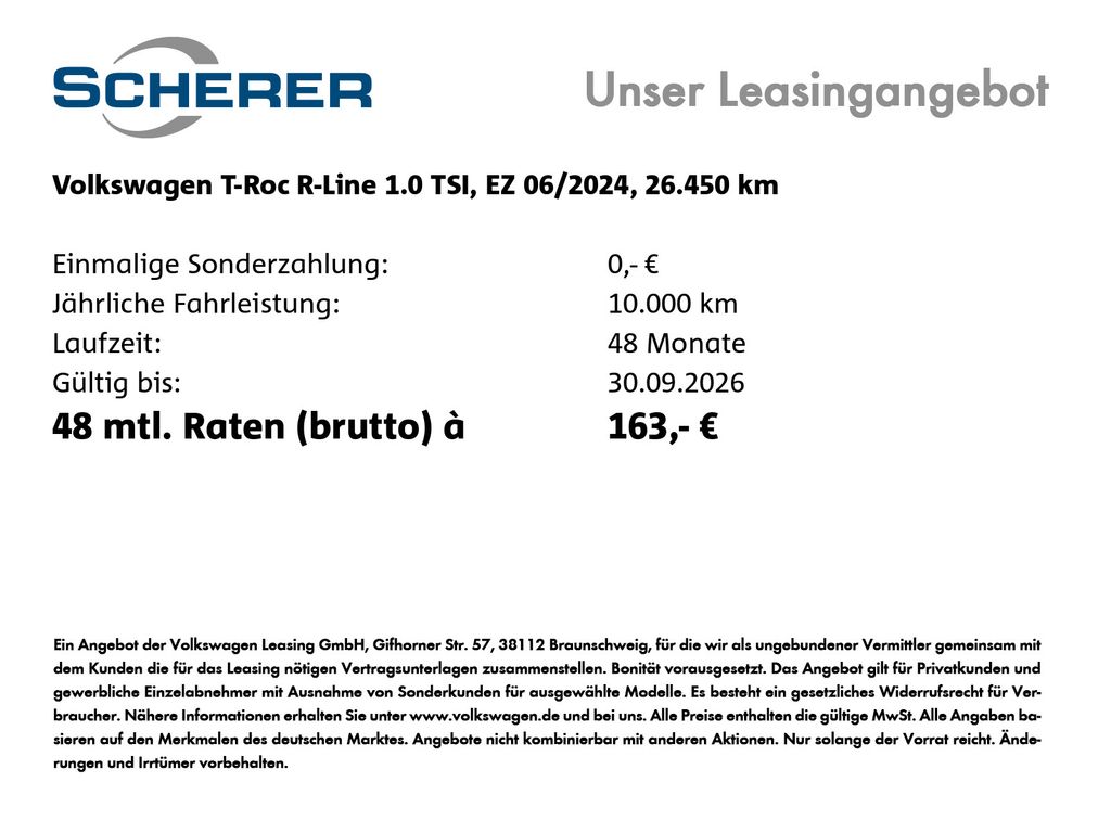 Volkswagen T-Roc 2024 г. Серый, пробег 26450 км