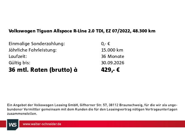 Volkswagen TIGUAN ALLSPACE 2022 г. Белый, пробег 48300 км