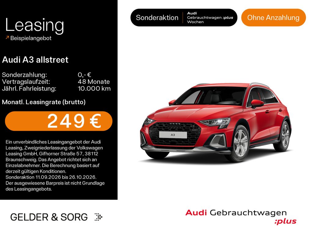 Audi A3 2025 г. Красный, пробег 11557 км