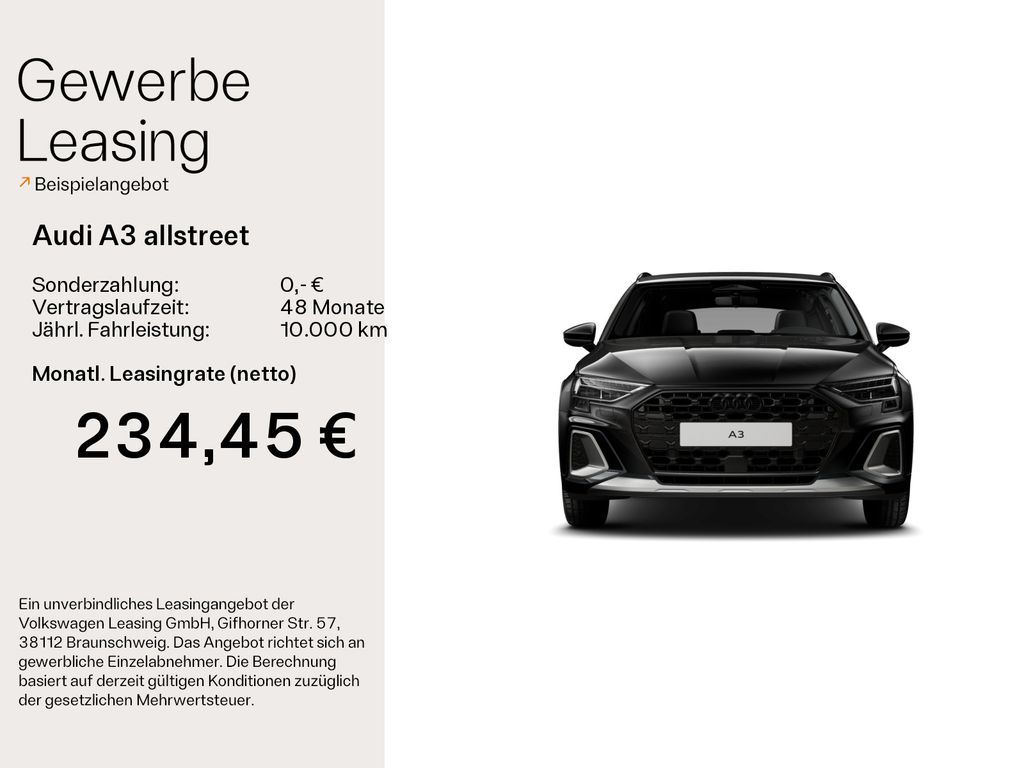 Audi A3 2025 г. Чёрный, пробег 3909 км