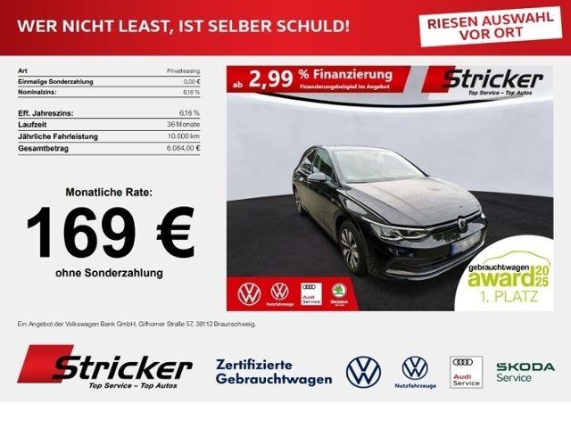 Volkswagen Golf 2023 г. Чёрный, пробег 57895 км