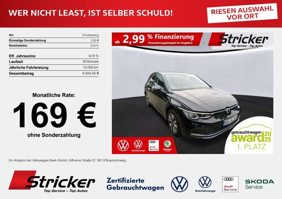 Volkswagen Golf 2023 г. Чёрный, пробег 57895 км