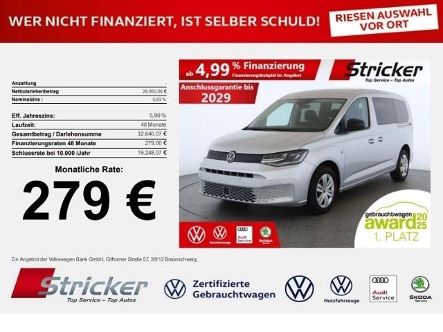 Volkswagen CADDY MAXI 2024 г. Серебристый, пробег 31954 км
