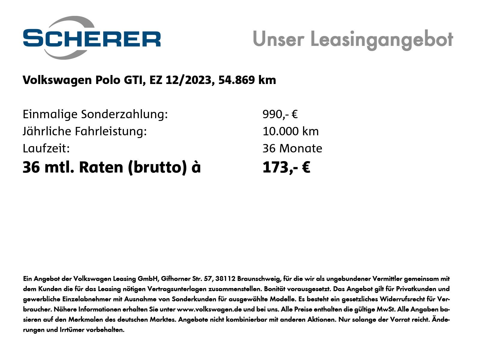 Volkswagen Polo 2023 г. Белый, пробег 54869 км