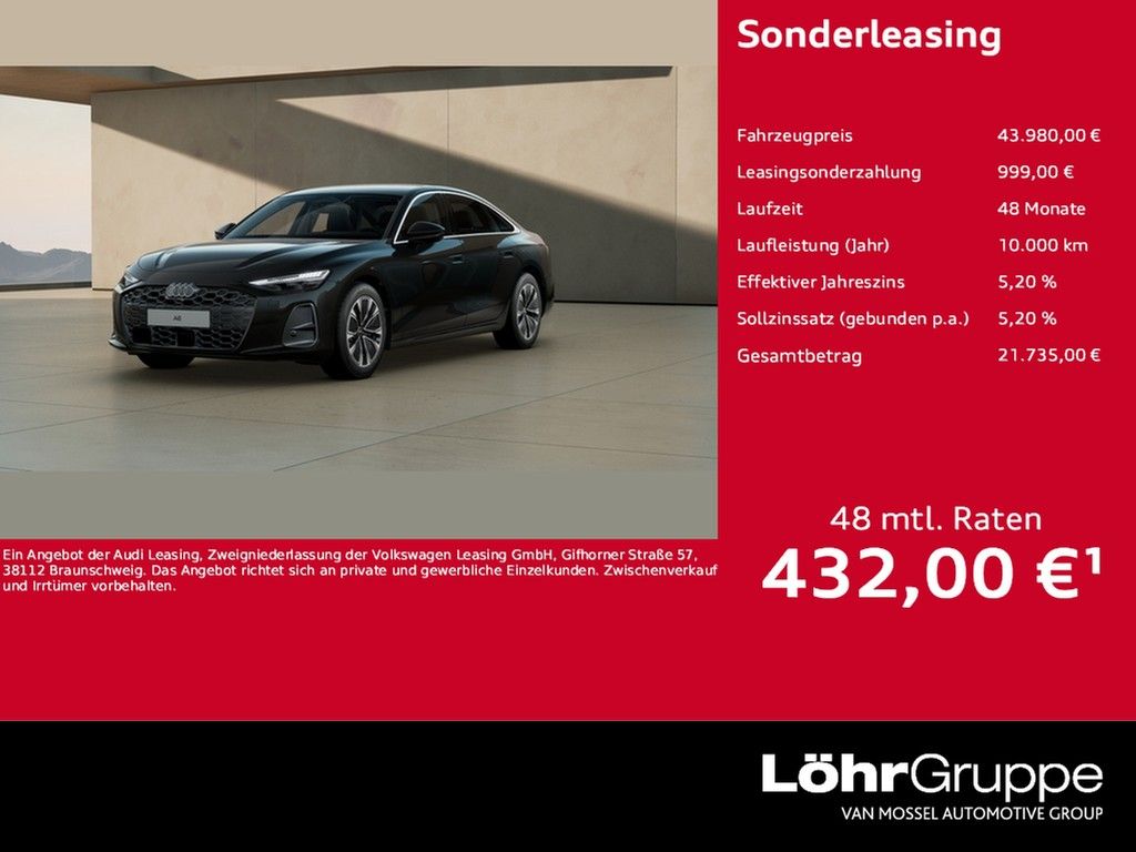 Audi A6 2026 г. Чёрный, пробег 29964 км