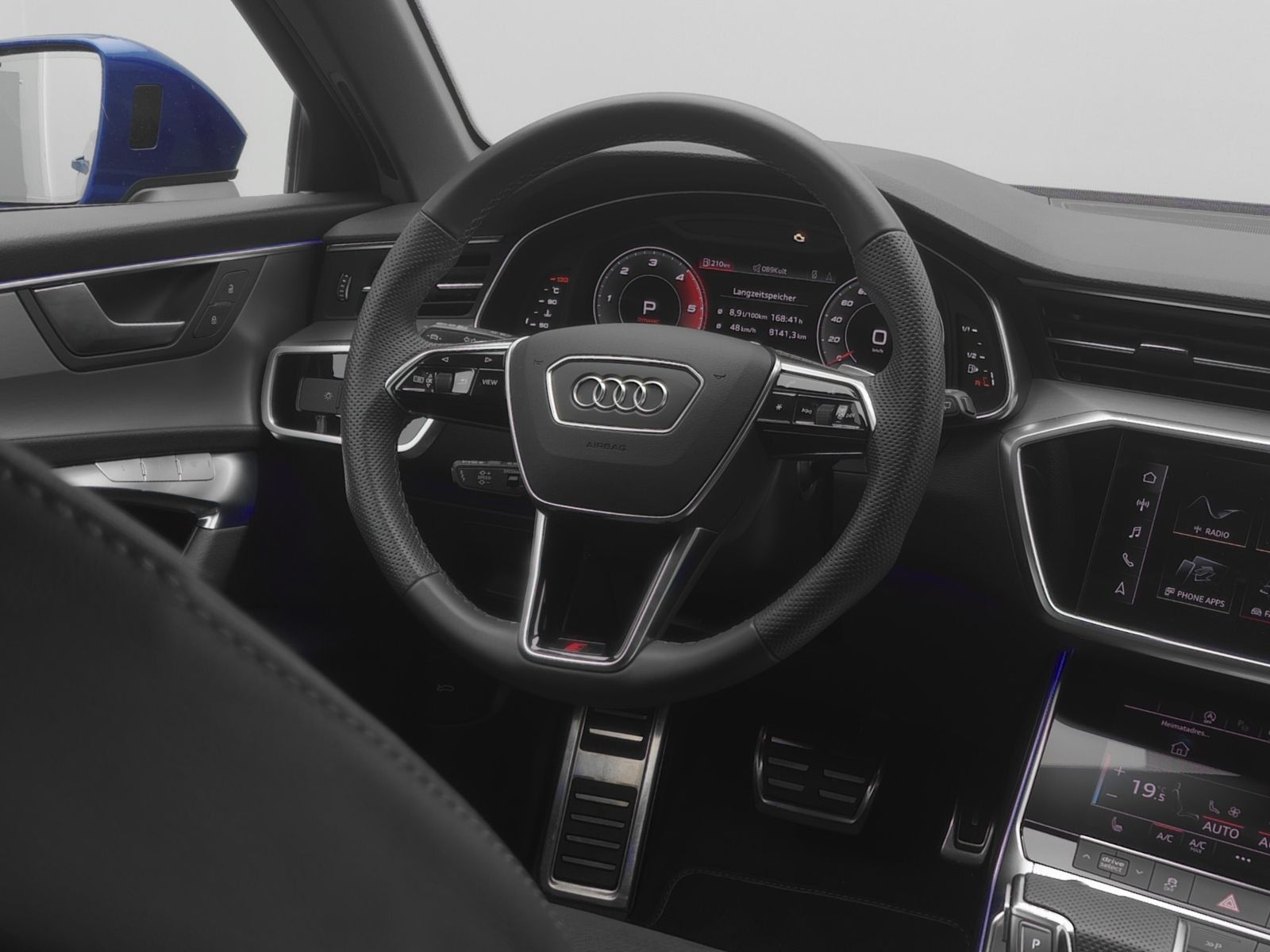 Audi S6 2023 г. Синий, пробег 38400 км