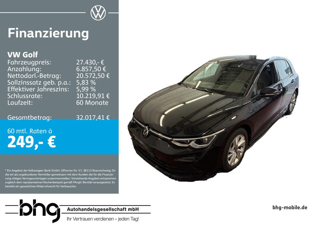 Volkswagen Golf 2023 г. Чёрный, пробег 44986 км