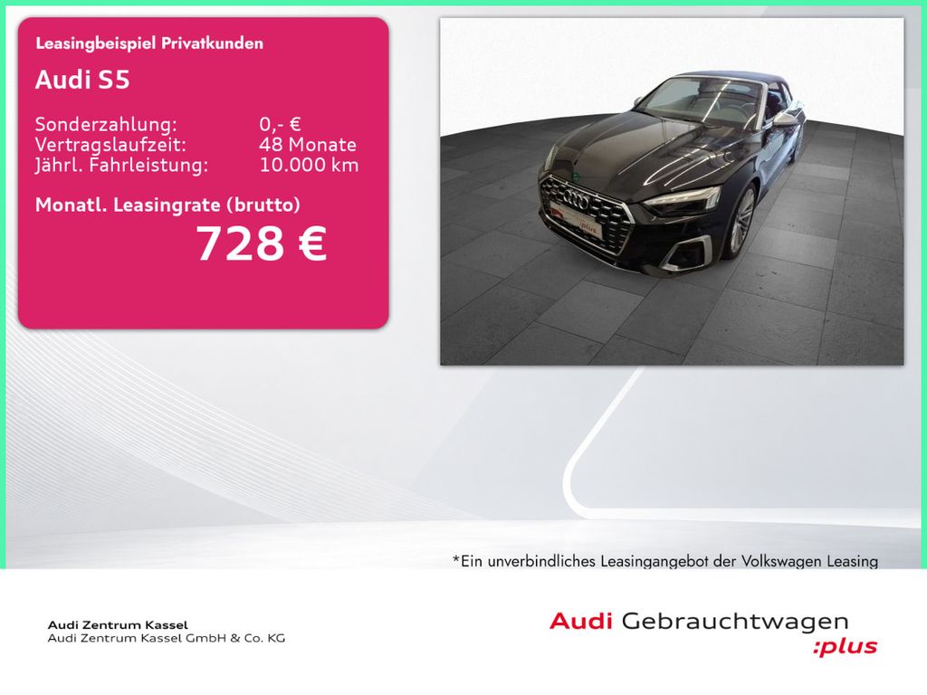 Audi S5 2022 г. Чёрный, пробег 58883 км