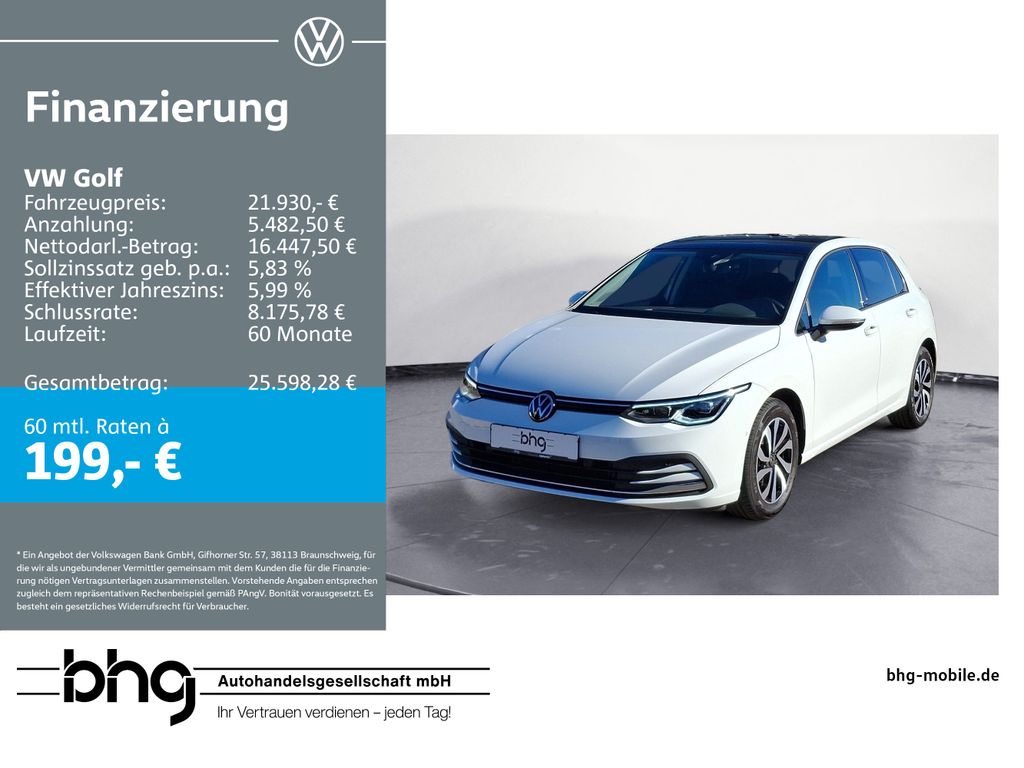Volkswagen Golf 2022 г. Белый, пробег 29571 км