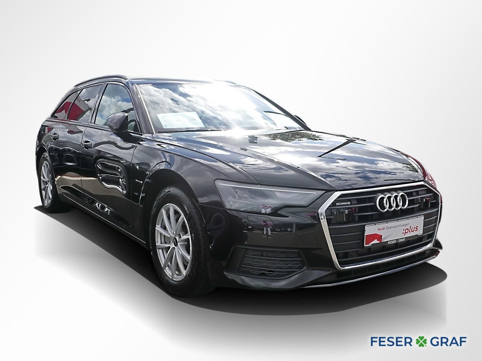 Audi A6 2023 г. Чёрный, пробег 50050 км