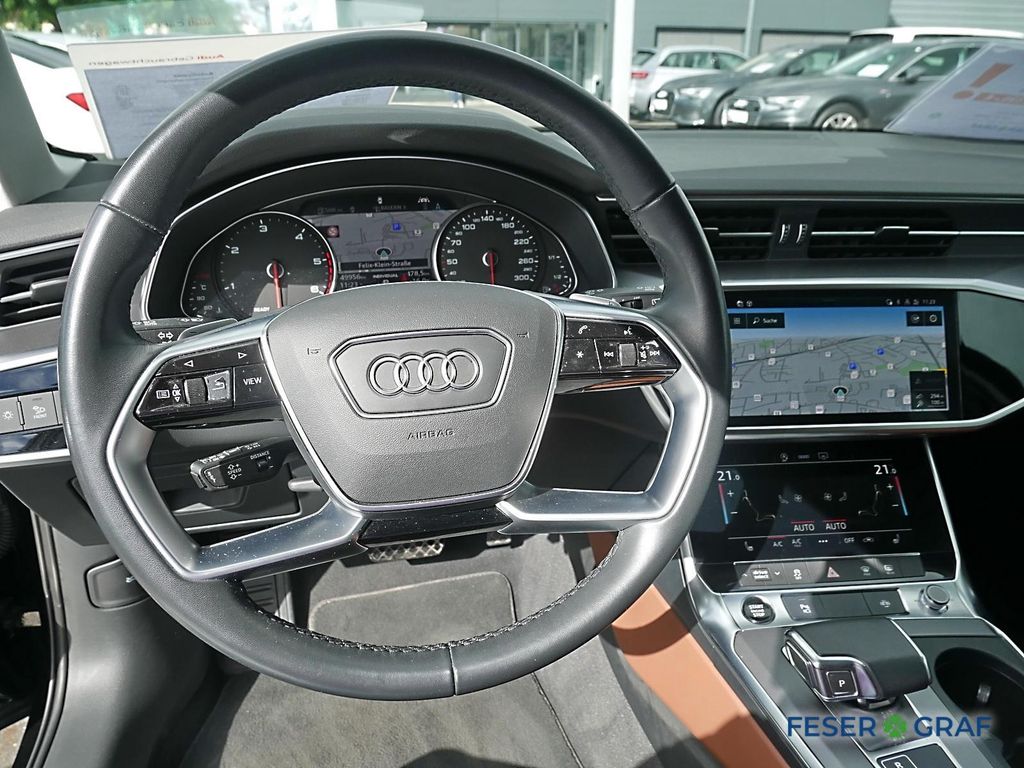 Audi A6 2023 г. Чёрный, пробег 50050 км