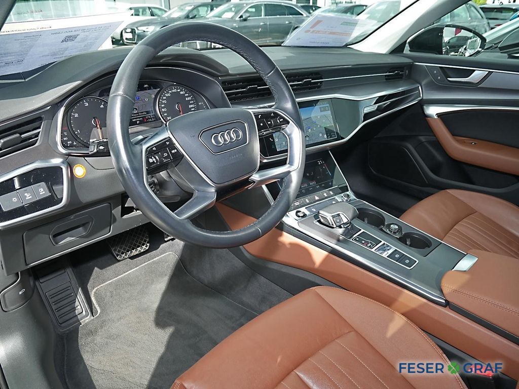 Audi A6 2023 г. Чёрный, пробег 50050 км