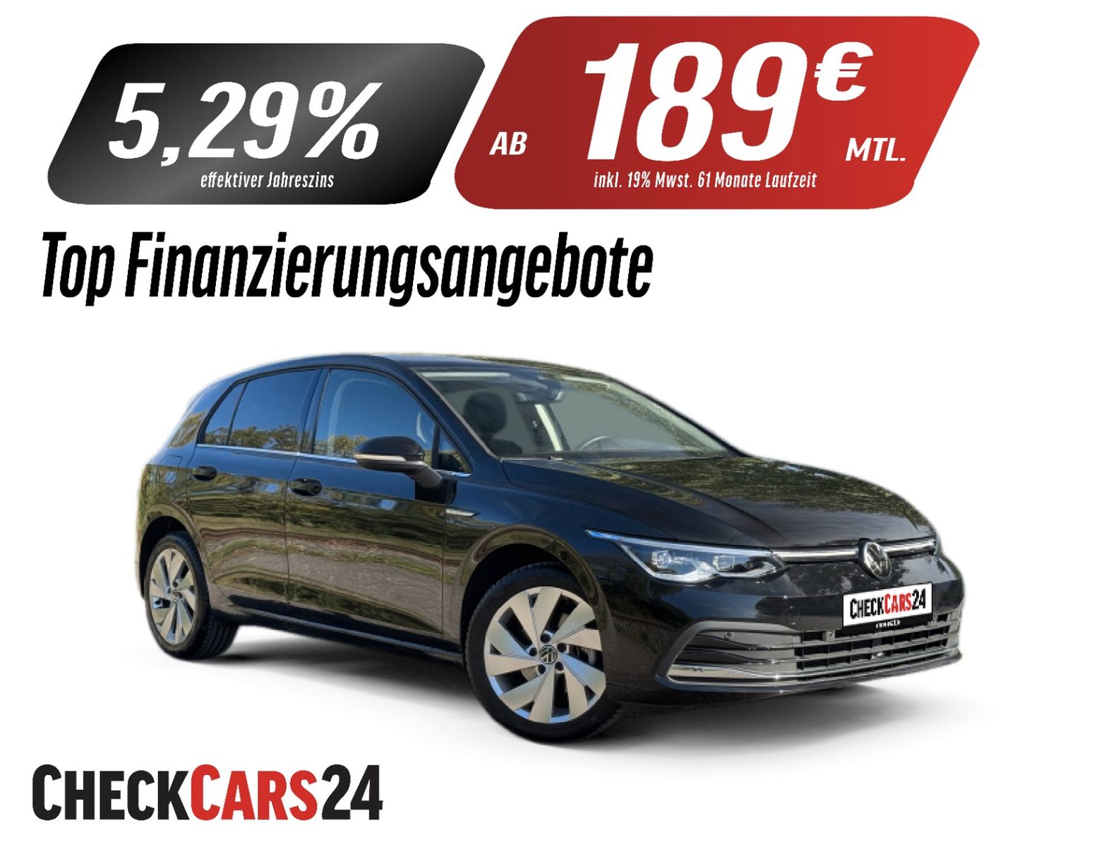 Volkswagen Golf 2024 г. Чёрный, пробег 19555 км