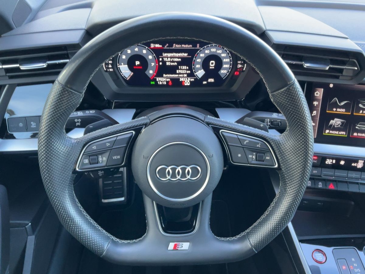 Audi S3 2023 г. Белый, пробег 57022 км