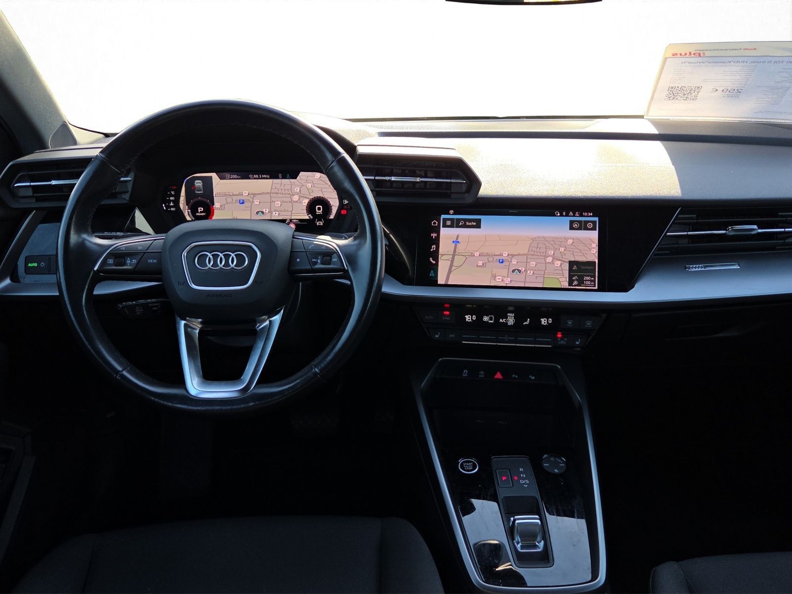 Audi A3 2023 г. Чёрный, пробег 58944 км