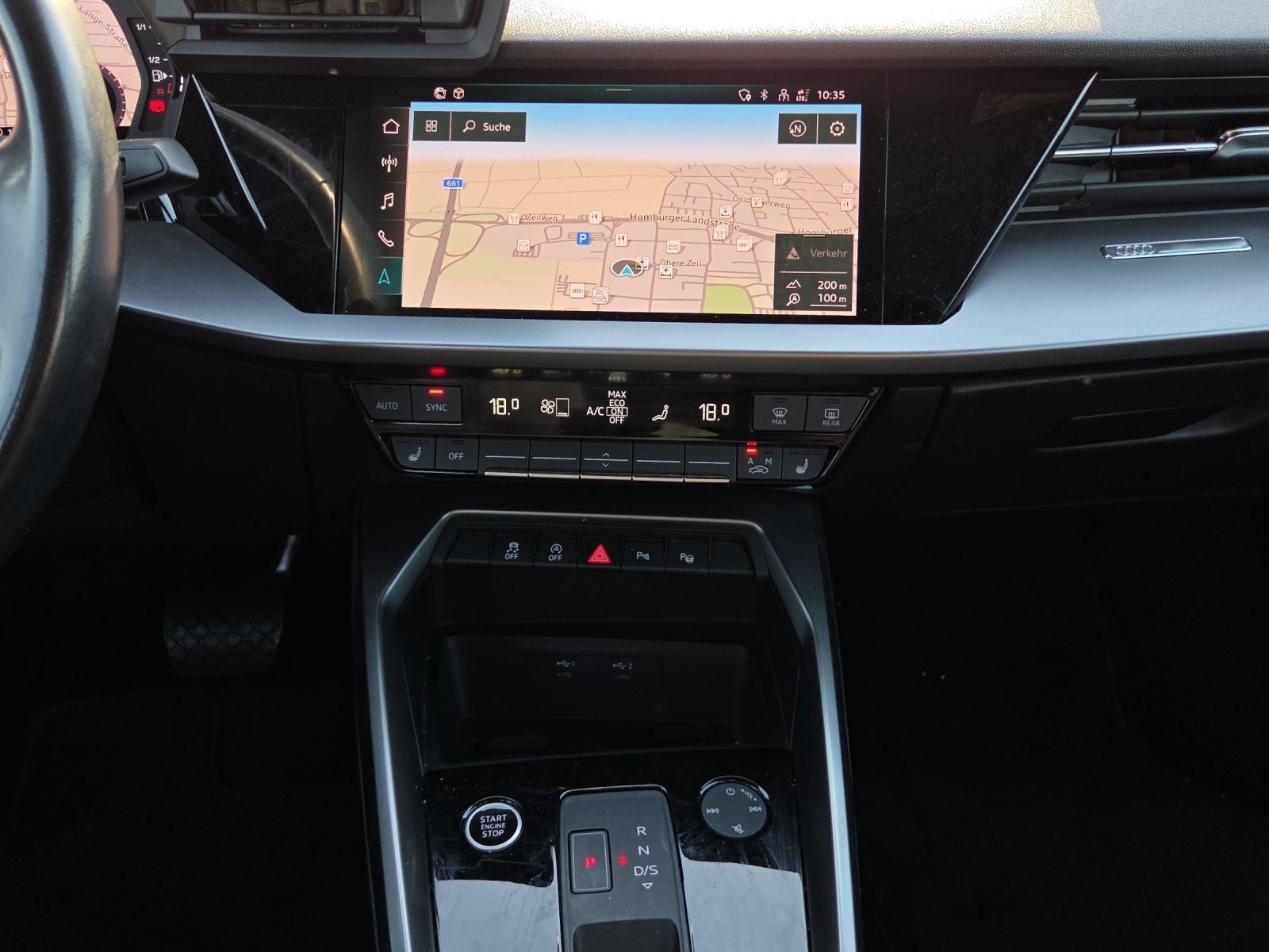 Audi A3 2023 г. Чёрный, пробег 58944 км