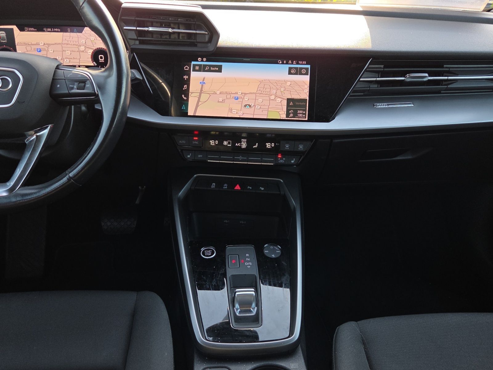 Audi A3 2023 г. Чёрный, пробег 58944 км