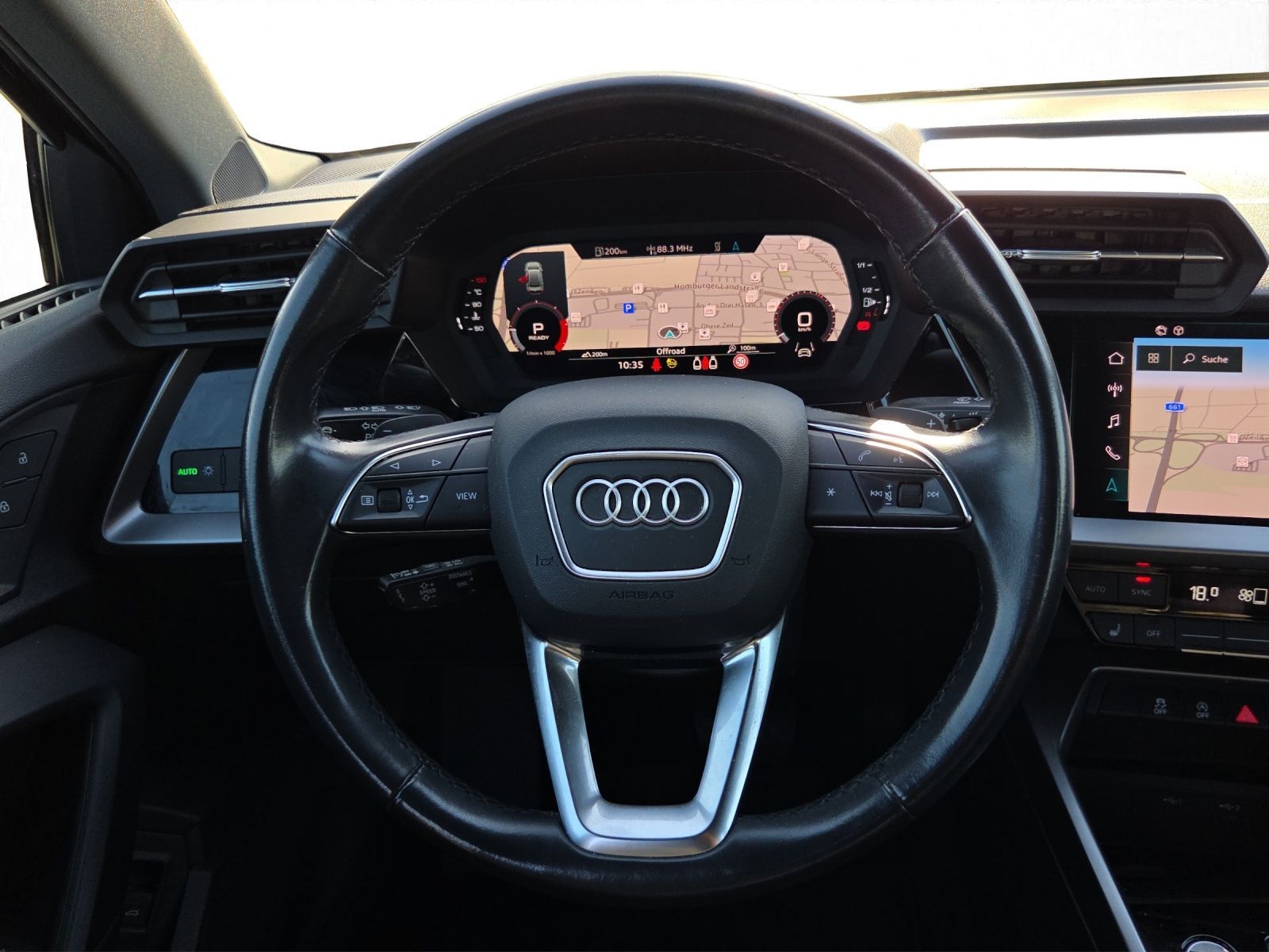 Audi A3 2023 г. Чёрный, пробег 58944 км