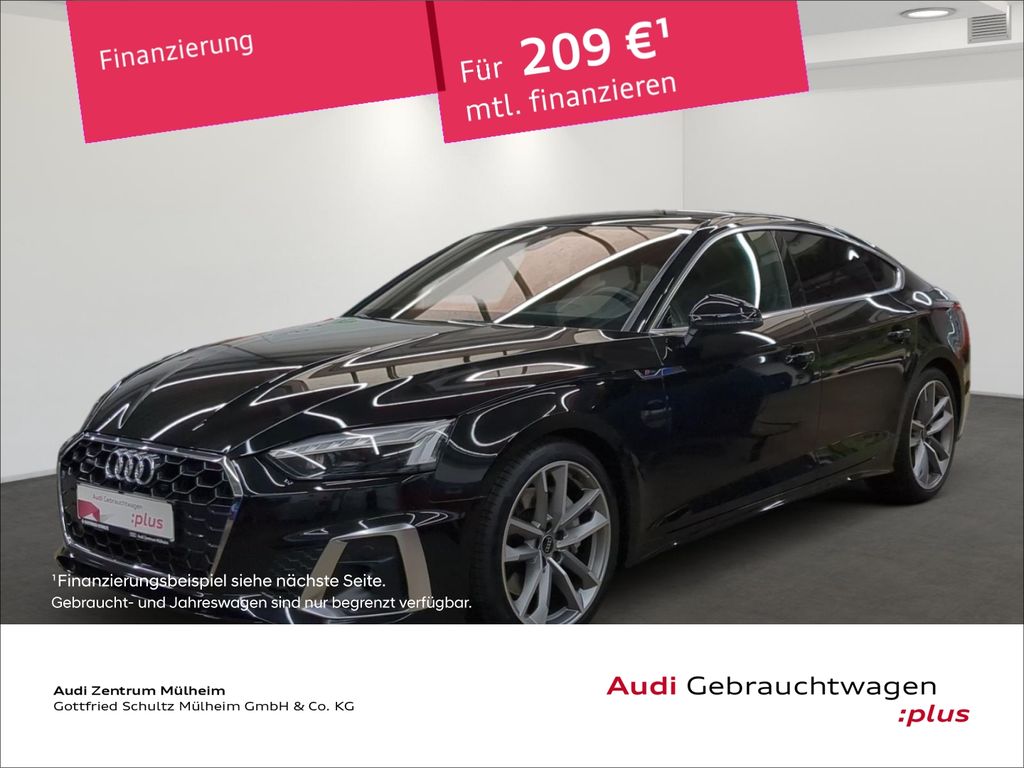 Audi A5 2023 г. Чёрный, пробег 49837 км