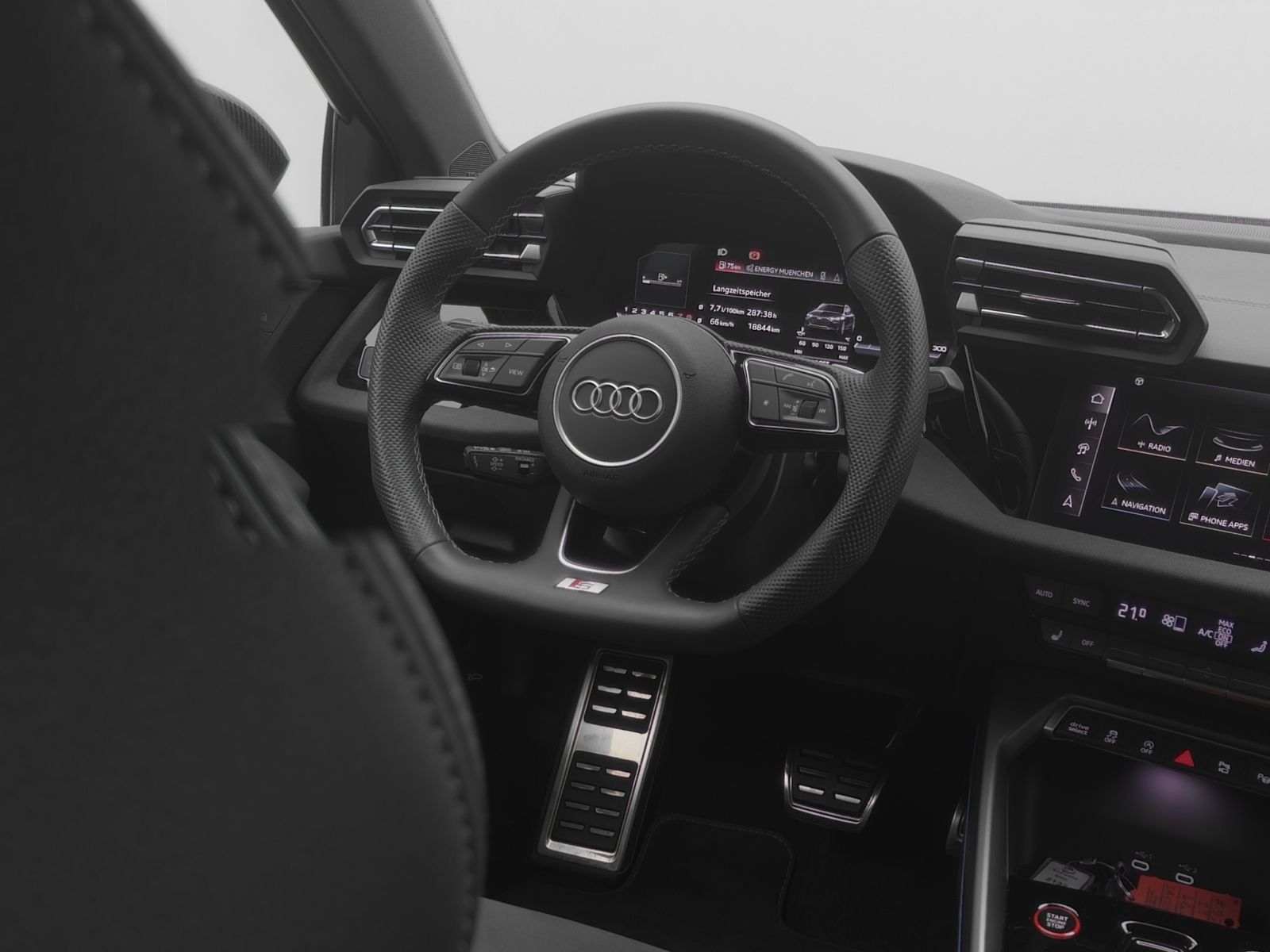 Audi S3 2025 г. Синий, пробег 21600 км