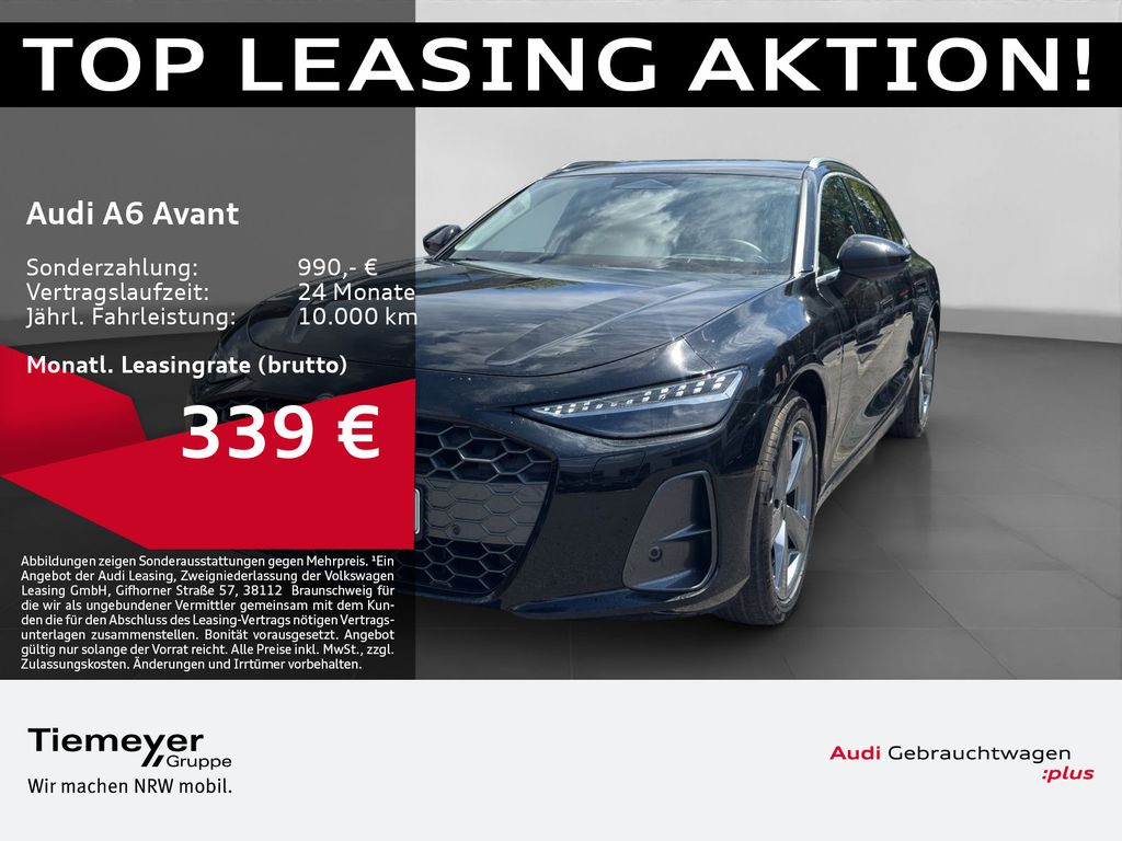 Audi A6 2025 г. Чёрный, пробег 30849 км