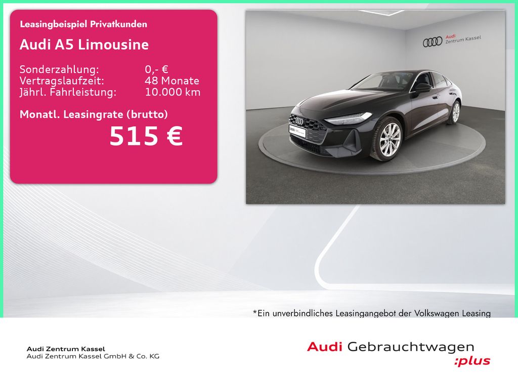 Audi A5 2026 г. Чёрный, пробег 27581 км