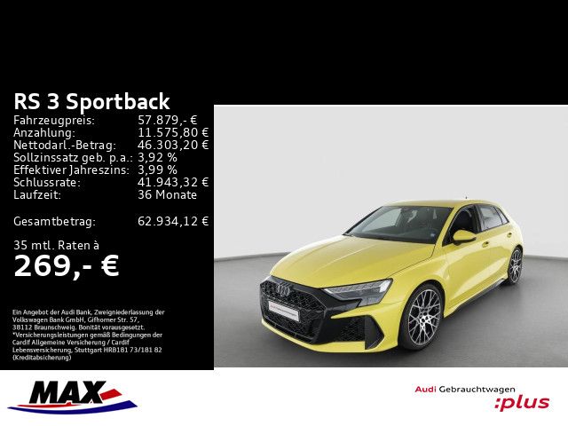 Audi RS3 2024 г. Жёлтый, пробег 4550 км