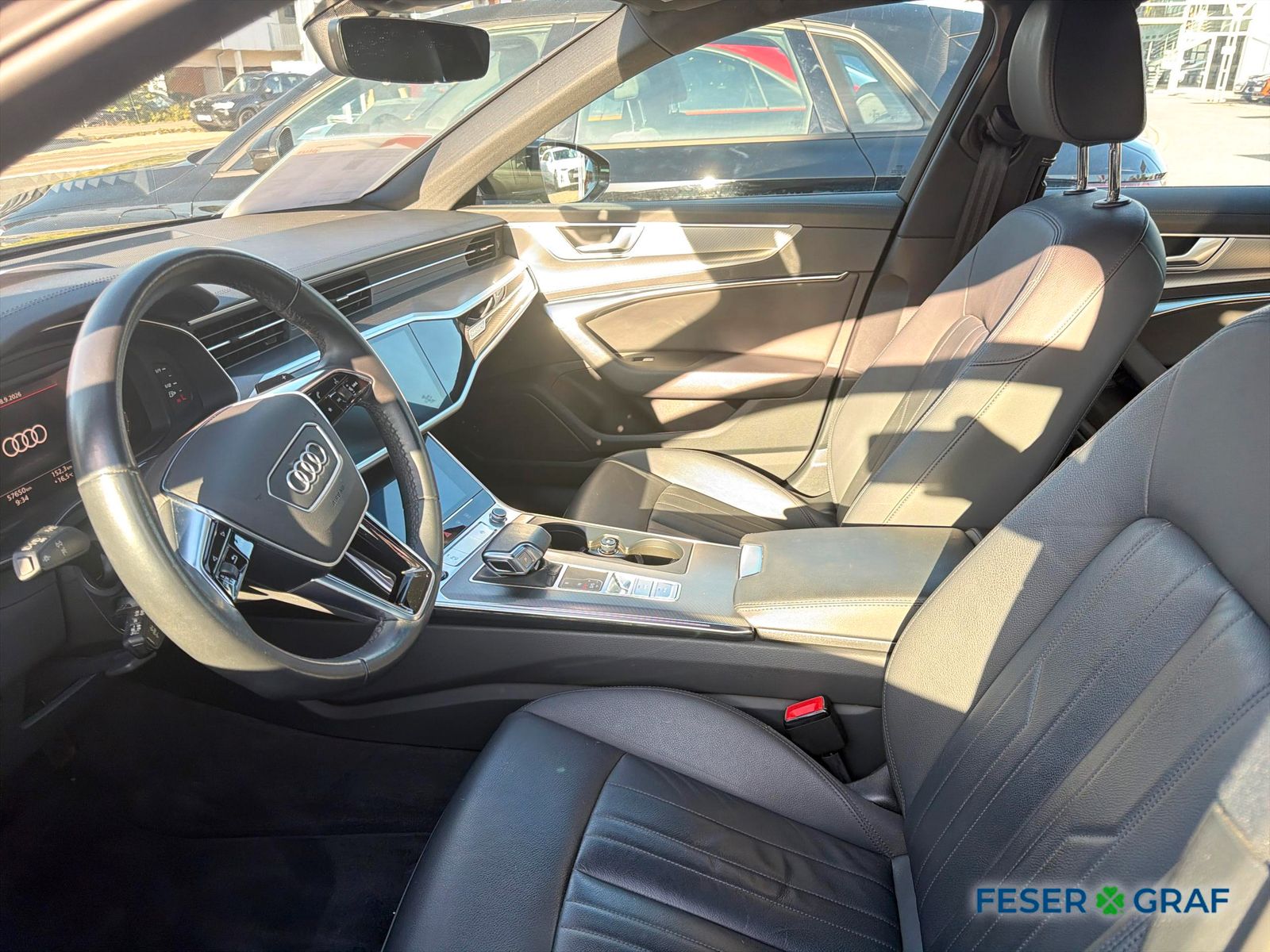 Audi A6 2023 г. Чёрный, пробег 57690 км