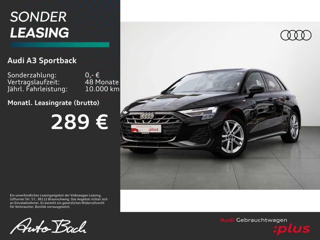 Audi A3 2026 г. Чёрный, пробег 23480 км