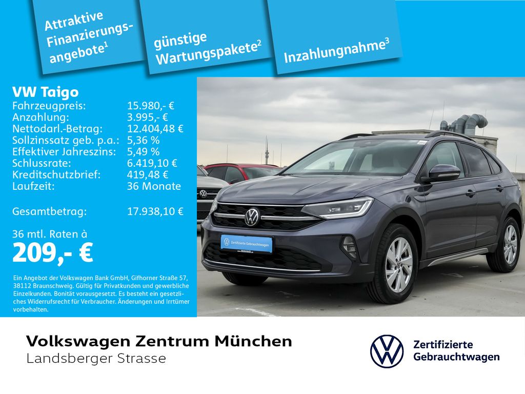 Volkswagen Taigo 2022 г. Серый, пробег 54613 км