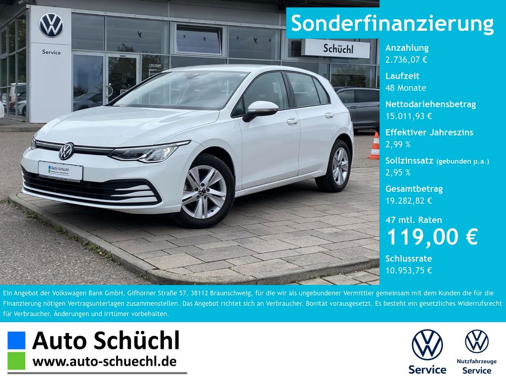 Volkswagen Golf 2023 г. Белый, пробег 35009 км