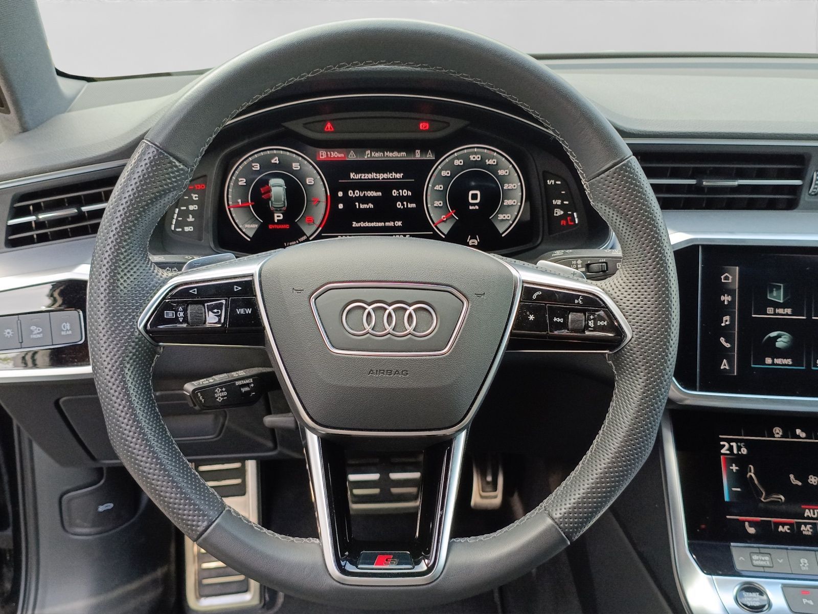 Audi A6 2023 г. Чёрный, пробег 39380 км