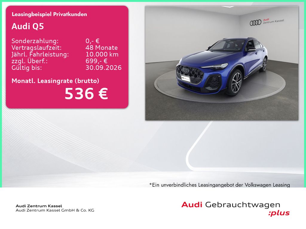 Audi Q5 2026 г. Синий, пробег 18414 км